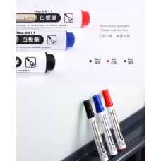 得力 白板筆教師用2.3mm, 紅、黑、藍